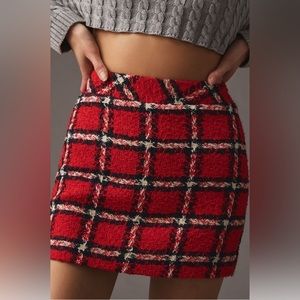 Vici Dolls / English Factory Red Plaid Christmas Skirt